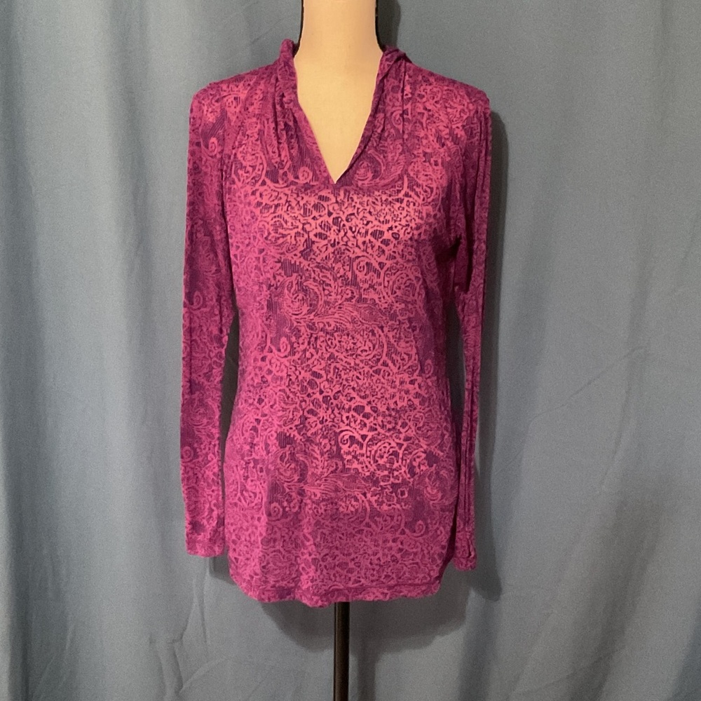 New Balance Purple Paisley Women's Sheer Hoodie